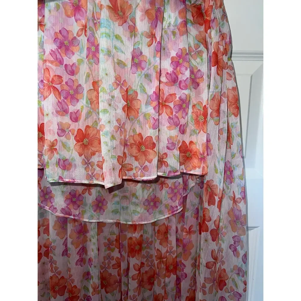 Misa Los Angeles Floral Print Maxi Skirt Size Small